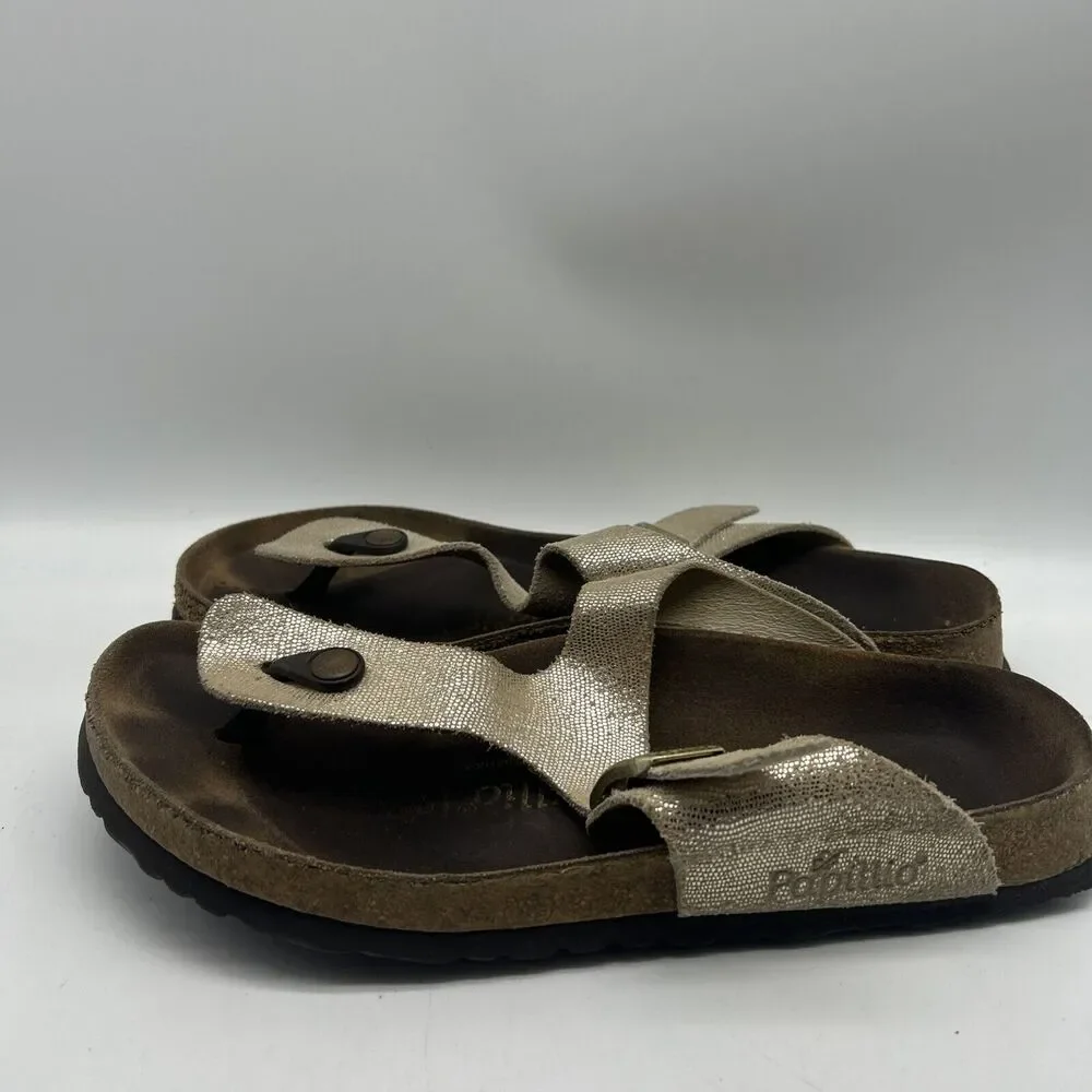 Birkenstock Sandals Womens 41 Papillion Gizeh Glitter Flip Flops‎
